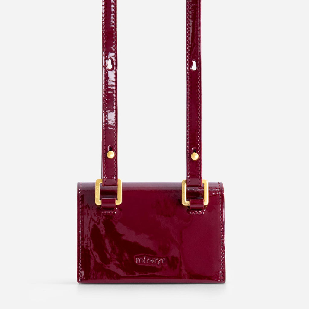 Naomi Mini Wallet - Patent Bordeaux